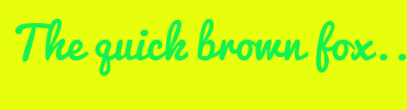 Image with Font Color 16F24D and Background Color E7FF0D